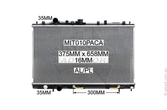RADIATOR - Mitsubishi Lancer CE '96-03 1.5/1.8ltr 4cyl & Mitsubishi Mirage CE '96-03 1.5ltr 4cyl