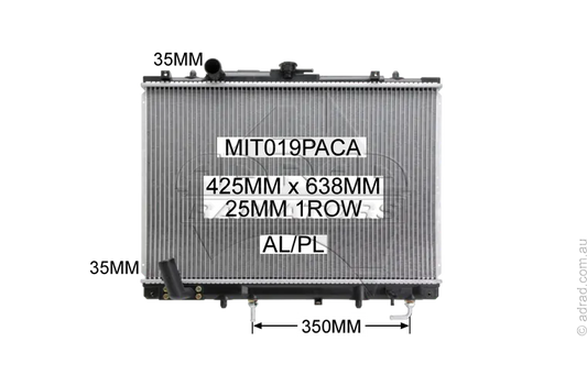 RADIATOR - Mitsubishi Challenger PA '98-06 3.0ltr 6cyl