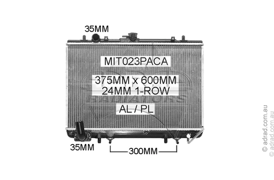 RADIATOR - Mitsubishi Triton MK '96-06 3.0ltr 6cyl