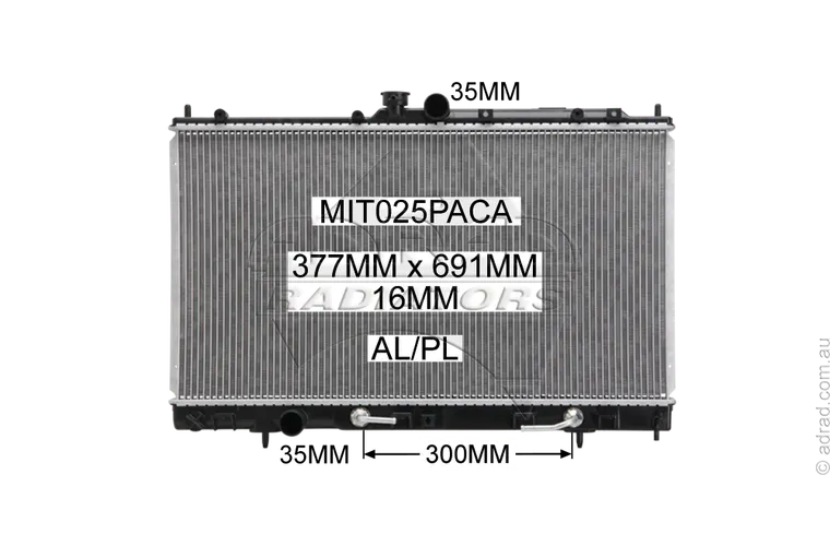 RADIATOR - Mitsubishi Lancer CG/CH '02-06 2.0ltr 4cyl