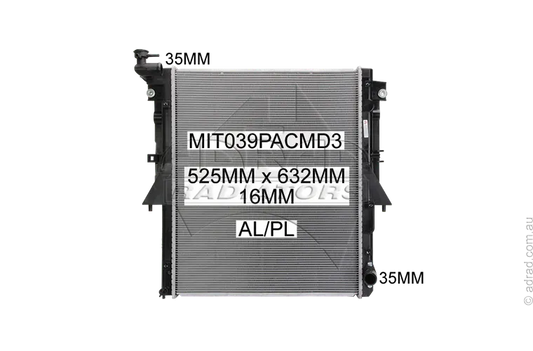 RADIATOR - Mitsubishi Triton MQ '15- 2.4ltr Turbo Diesel