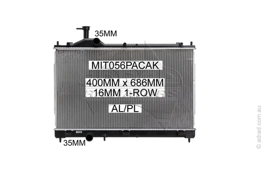 RADIATOR - Mitsubishi Outlander ZJ/ZK / CVT '12- 2.0/2.4ltr 4cyl Petrol