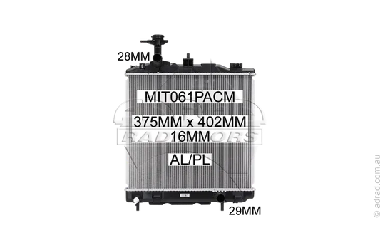 RADIATOR - Mitsubishi Mirage LA '13- 1.2ltr 3cyl