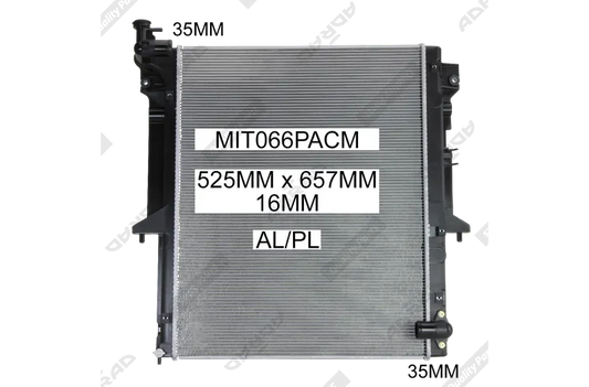 RADIATOR - Mitsubishi Triton MR / MQ '15-18 2.4ltr