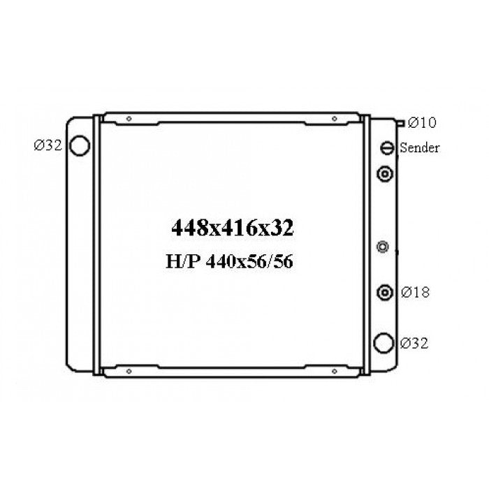 Radiator Assembly - To Suit Volvo 240/740/760 '83-93 2.3ltr 4cyl Core: 44 - NC010A