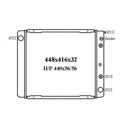 Radiator Assembly - To Suit Volvo 240/740/760 '83-93 2.3ltr 4cyl Core: 44 - NC010A