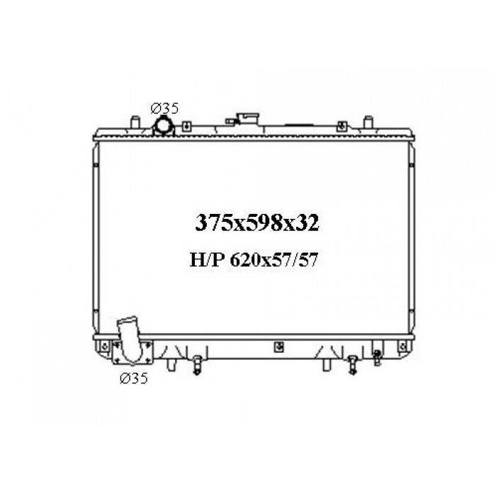 RADIATOR - Mitsubishi Triton MK '96-06 3.0ltr 6cyl