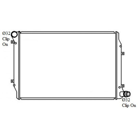 RADIATOR - Volkswagen Caddy '05-10 1.9ltr Turbo Diesel & Volkswagen EOS '11- 2.0ltr TDi & Volkswagen Golf '04- 2.0ltr Petrol & 1.9ltr Turbo Diesel