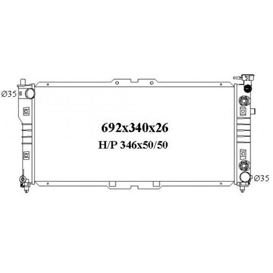 RADIATOR - Ford Telstar AX/AY '92-96 2.0ltr 4cyl