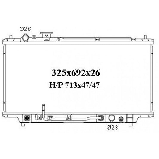 RADIATOR - Ford Laser KJ '94-99 1.6/1.8ltr 4cyl & Mazda 323 Protege BA '94-98 1.6/1.8ltr 4cyl