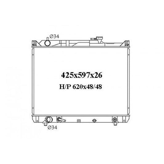 RADIATOR - Suzuki Grand Vitara XL-7 Series 1 & 2 '01-03 2.7ltr 6cyl