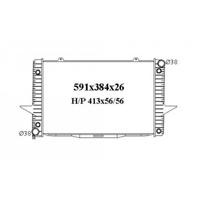 Radiator Assembly - To Suit Volvo 850 '92-97 2.3ltr Turbo Core: 591x384x42 H/P 41 - NC077A