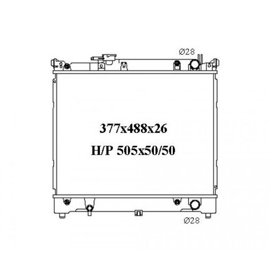 RADIATOR - Suzuki Vitara '88-98 1.6/2.0ltr 4cyl **2 Door & Suzuki X-90 '96-97 1.6ltr 4cyl