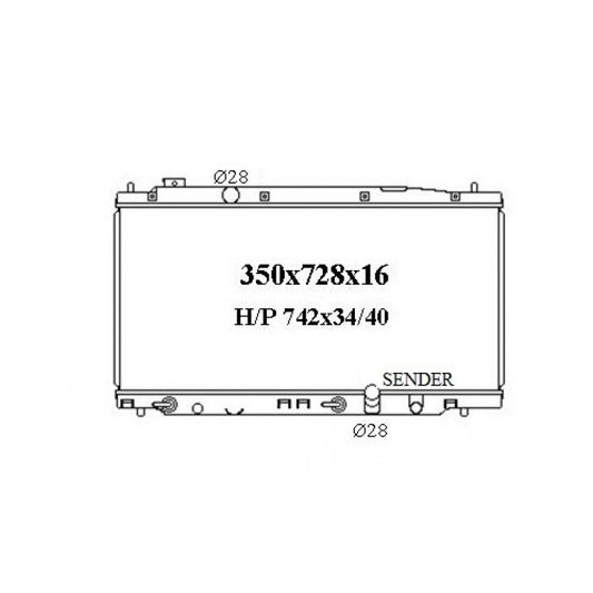 RADIATOR - Honda Jazz GE '08- 1.3/1.5ltr 4cyl & Honda City GM '09-14 1.5ltr 4cyl