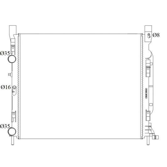 RADIATOR - Renault Kangoo X61 '08- Turbo Diesel
