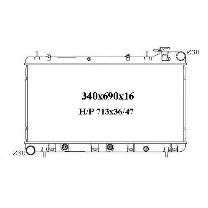 RADIATOR - Subaru Impreza '93-98 1.6/1.8ltr 4cyl