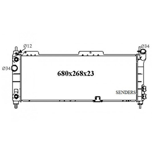 RADIATOR - Holden Combo SB '96-02 1.4ltr & Holden Barina SB '94-01 1.4ltr 4cyl