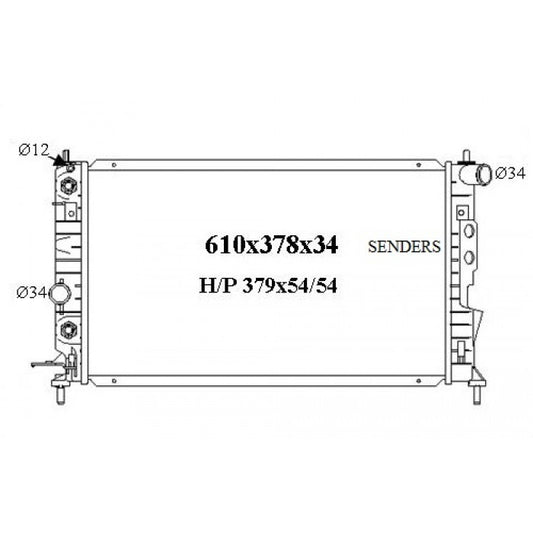 RADIATOR - Holden Vectra JR/JS '97-03 2.0ltr