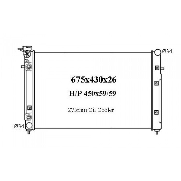 RADIATOR - Holden Caprice WH '99-01 3.8ltr V6 & Holden Commodore VT '97-00 3.8ltr V6 &  Holden Statesman WH '99-01 3.8ltr V6