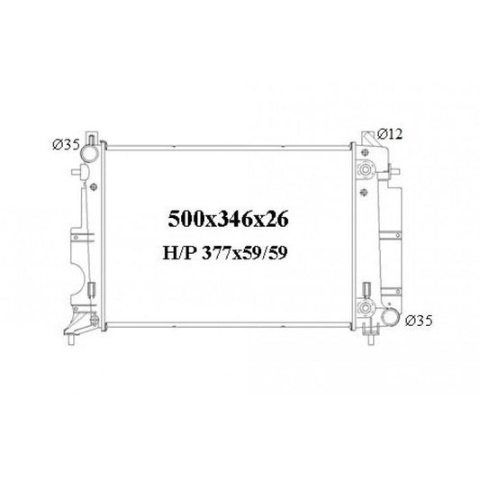 RADIATOR - Saab 9-3 '98-02 2.0ltr Non-Turbo & 2.3ltr 4cyl inc Turbo & Saab 900 '94-98 2.0/2.3ltr Non-Turbo