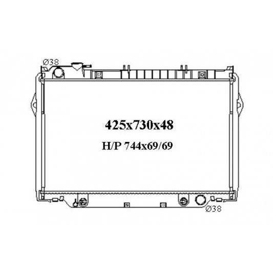 Radiator Assembly - To suit Toyota Landcruiser 80 Series HDJ/HZJ '90-98 Core: 425 - NC217A