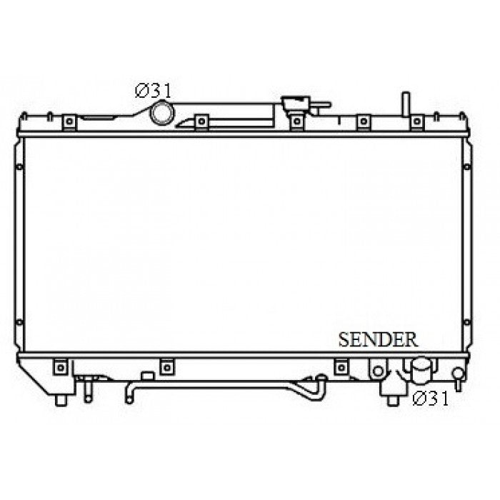 Radiator Assembly - To Suit Toyota Caldina ST215 '92-96 2.0ltr 4cyl Corona S - NC222A