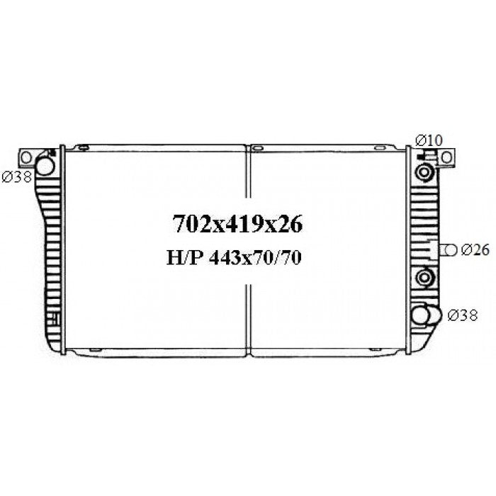 RADIATOR - Ford Falcon XH Longreach Ute '96-99 & Ford Falcon EF / EL '94-98 & Ford Fairlane NF / NL '94-98