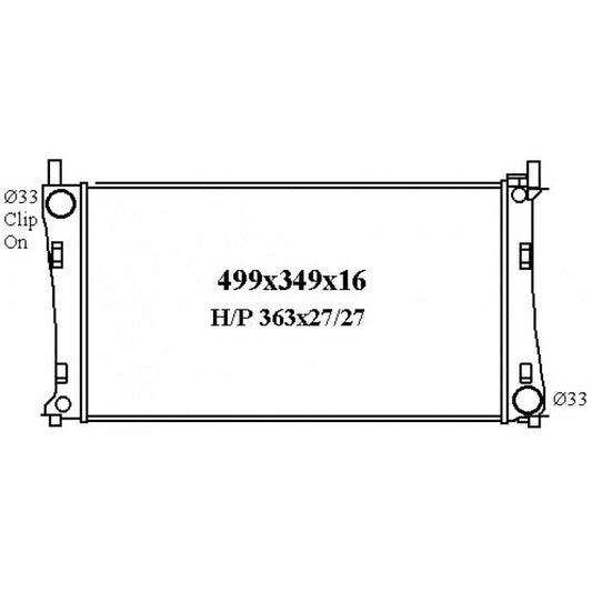 RADIATOR - Ford Fiesta WP / WQ '04-08 1.6ltr 4cyl Petrol