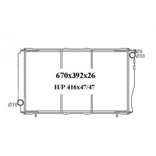 RADIATOR - Subaru Impreza WRX '94-00 2.0ltr 4cyl Turbo & Subaru Liberty '91-94 2.0ltr 4cyl Turbo