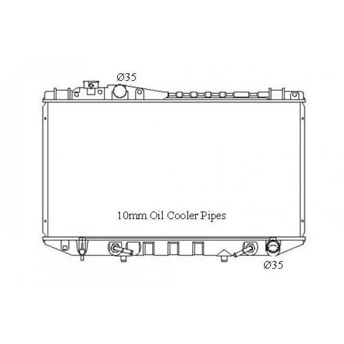 Radiator Assembly - To suit Toyota Cressida MX83 '88-93 3.0ltr 6cyl Core: 375x724 - NC271A