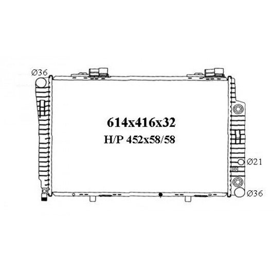 RADIATOR - Mercedes W202 C180/C200/C220/C230/C240/C280 '94-00 & Mercedes R170 SLK200/SLK200 Kompressor/SLK230 '97-00