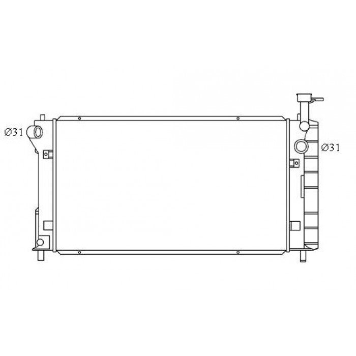 Radiator Assembly - To suit Toyota Prius NHW11R CVT '01-03 1.5ltr 4cyl Core: 600x - NC298M