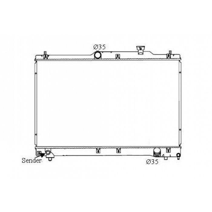 Radiator Assembly - To suit Toyota Tarago ACR30R '00-06 2.4ltr 4cyl Core: 450x738 - NC305M
