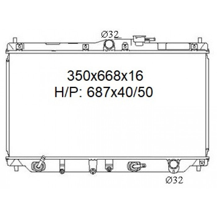 RADIATOR -   Honda Accord CB '90-94 2.2ltr 4cyl