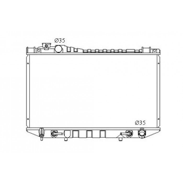Radiator Assembly - To suit Toyota Cressida MX73 '84-88 2.8ltr 6cyl Core: 375x668 - NC315A