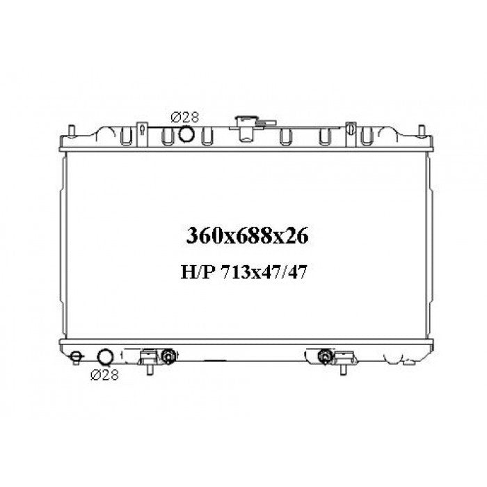 RADIATOR - Nissan Pulsar N16 '00-05 1.6/1.8ltr 4cyl
