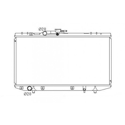 Radiator Assembly - To suit Toyota Starlet EP91 '96-99 1.3ltr 4cyl Core: 325x638x - NC382M