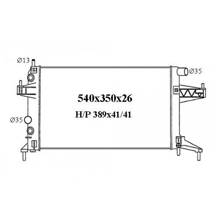 RADIATOR - Holden Tigra XC '05-07 1.8ltr 4cyl & Holden Barina XC '01-05