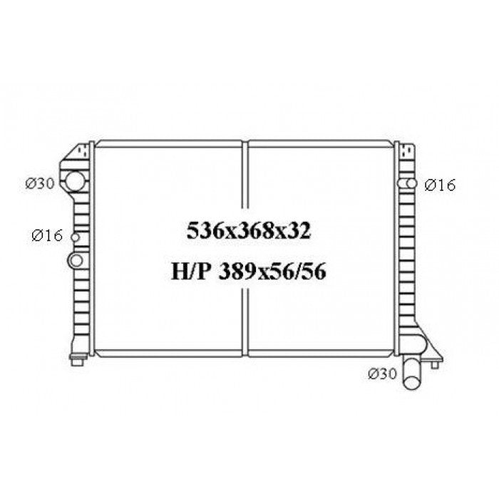 Radiator Assembly - To Suit Volvo 440 '93-96 Core: 536x368x32 H/P 389x56/56 - NC436M