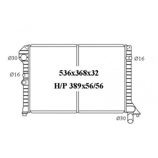 Radiator Assembly - To Suit Volvo 440 '93-96 Core: 536x368x32 H/P 389x56/56 - NC436M