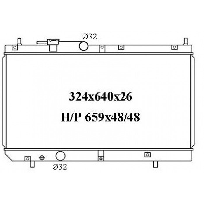 RADIATOR - Daihatsu Charade G200/G203 '93-98,1.6ltr 4cyl & Daihatsu Pyzar G301 '98-01 1.6ltr 4cyl & Daihatsu Applause A101 '92-00 1.6ltr