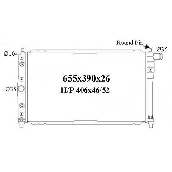 RADIATOR - Daewoo Leganza '97-02 2.0/2.2ltr 4cyl & Daewoo Nubira J150 '99-03 2.0ltr 4cyl