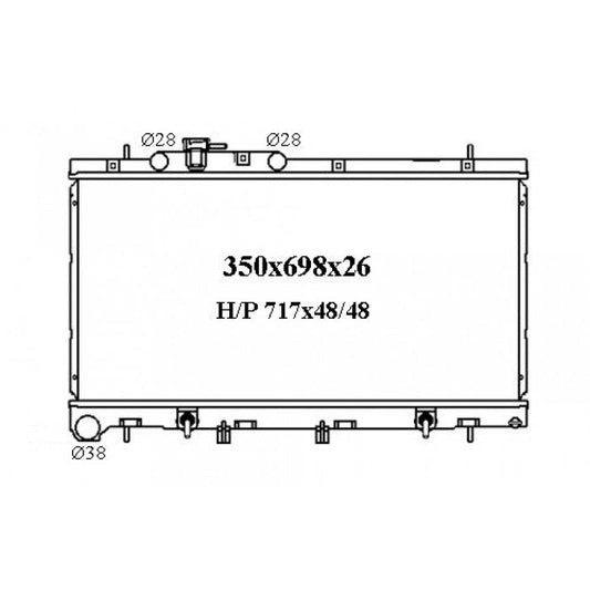 RADIATOR - Subaru Outback '00-03 3.0ltr 6cyl