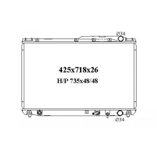 RADIATOR - Lexus ES300 VCV10R '92-96 3.0ltr V6