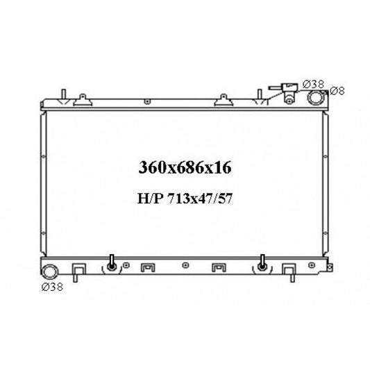 RADIATOR - Subaru Forester '05-08 2.5ltr 4cyl Turbo
