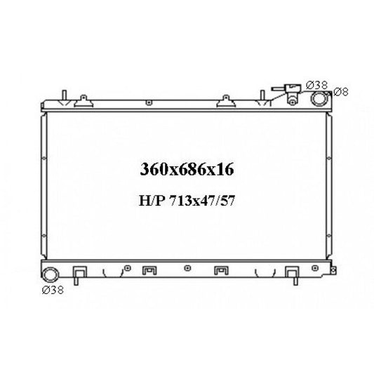 RADIATOR - Subaru Forester '05-08 2.5ltr 4cyl Turbo