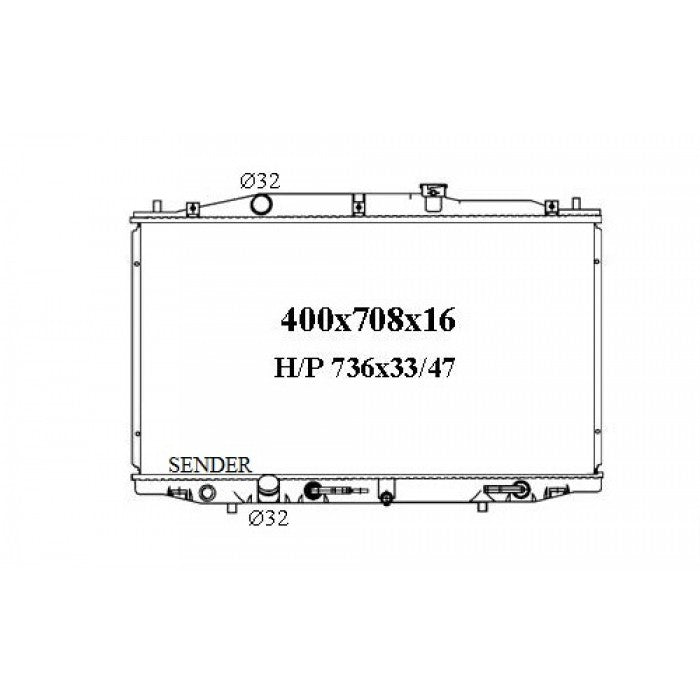 RADIATOR - Honda Accord CM 7th Gen '03-08 2.4ltr 4cyl