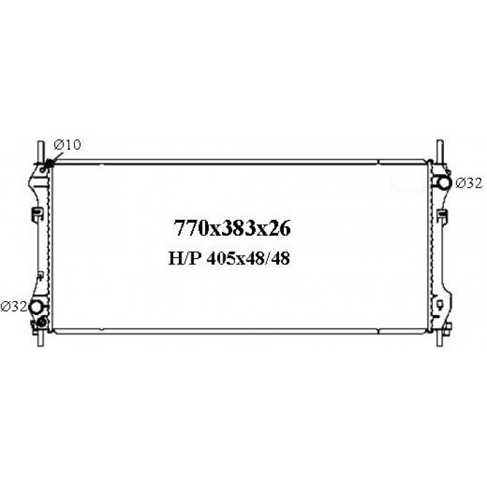 RADIATOR - Ford Transit VH / VJ '00-06 2.3ltr Petrol & 2.4ltr Turbo Diesel