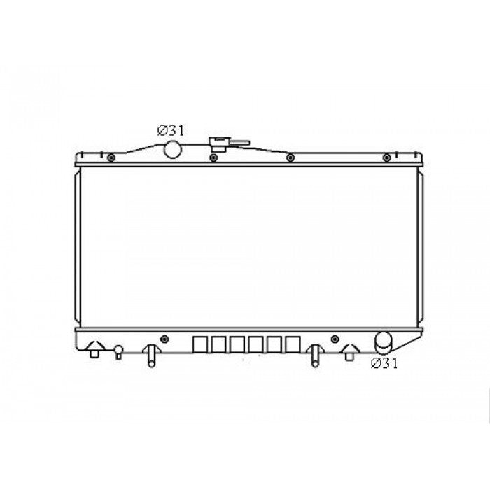 Radiator Assembly - To suit Toyota Corona ST171 '87-92 2.0ltr Core: 325x668x26 H/P - NC679A