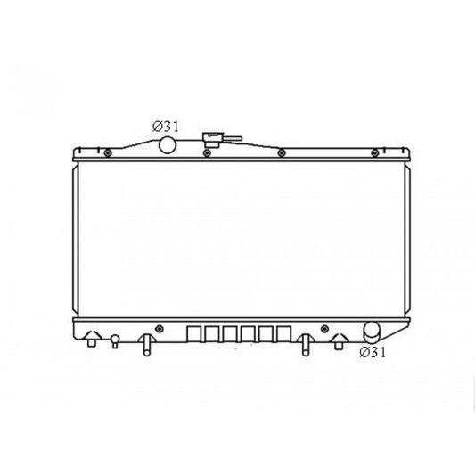 Radiator Assembly - To suit Toyota Corona ST171 '87-92 2.0ltr Core: 325x668x26 H/P - NC679A